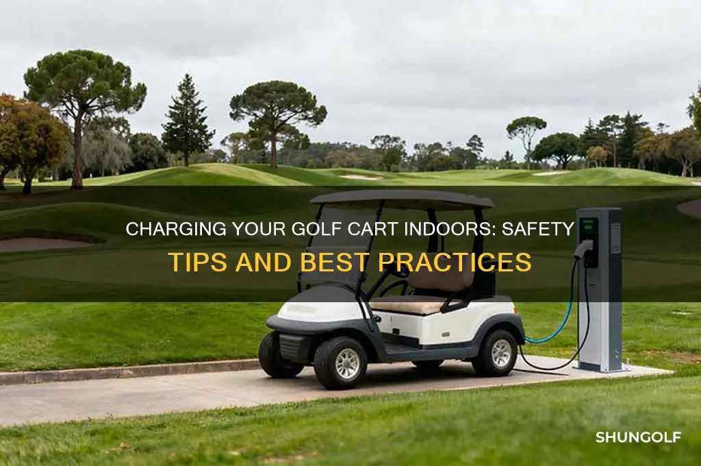 can you charge a golf cart indoors