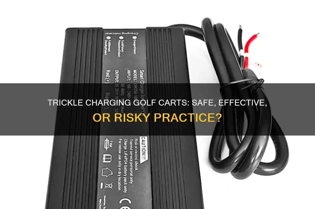 can you charge a golf cart with a trickle charger