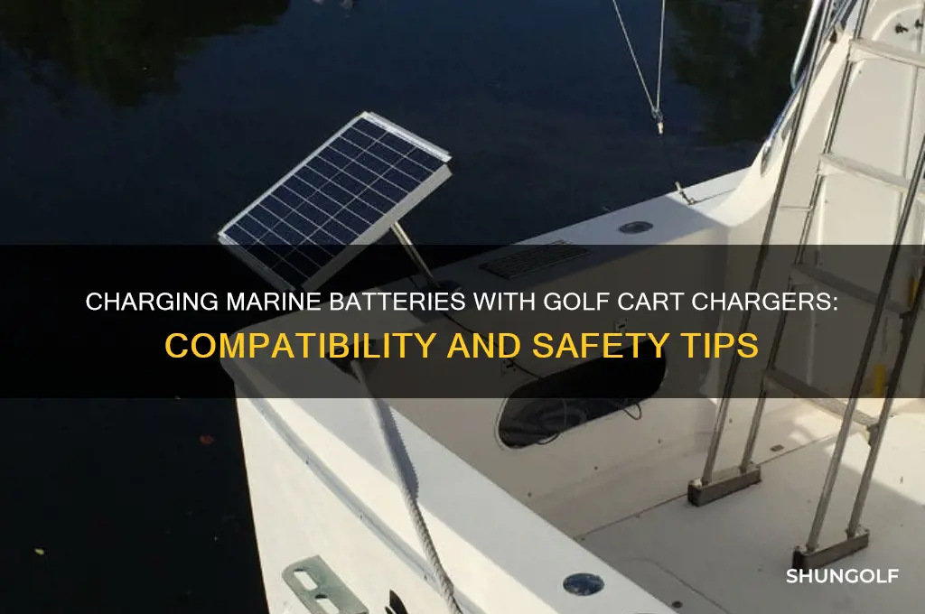can you charge a marine battery with golf cart charger