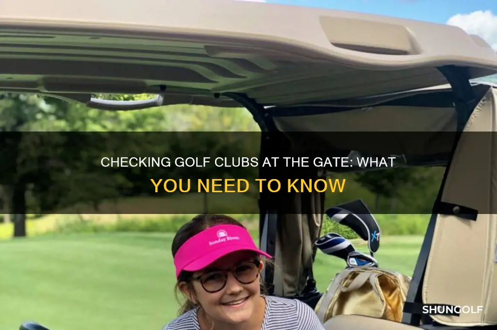 can you check golf clubs at the gate