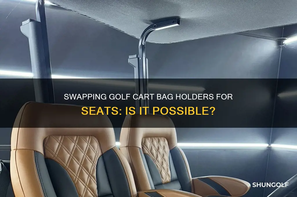 can you chnge out golf cart bag holder for seats