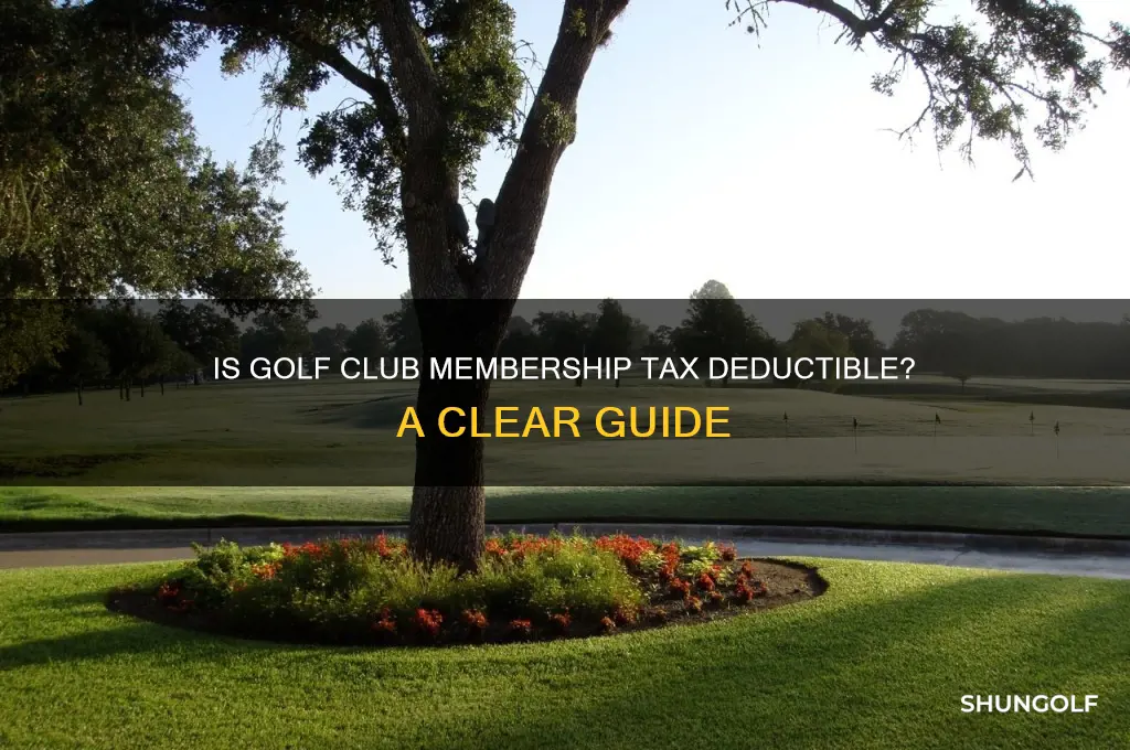 can you deduct golf club membership