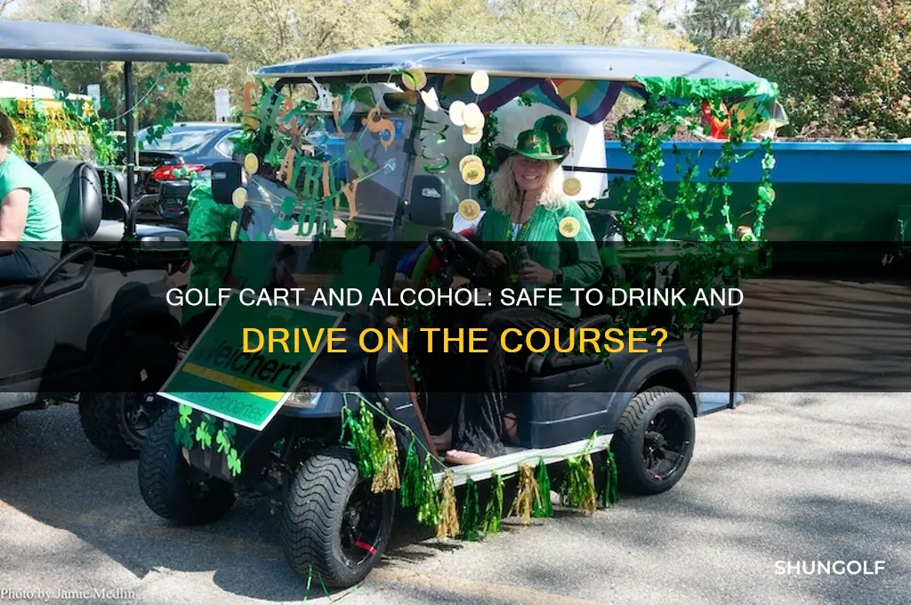 can you drink and drive a golf cart while golfing