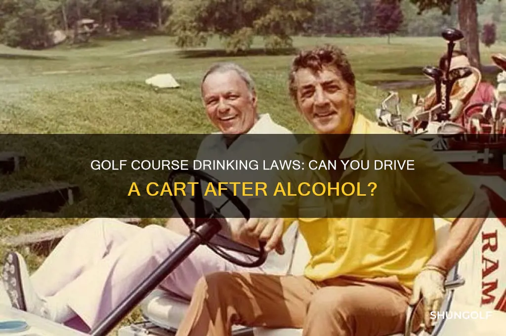 can you drink and drive on a golf course