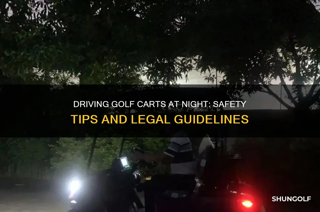 can you drive a golf cart at night