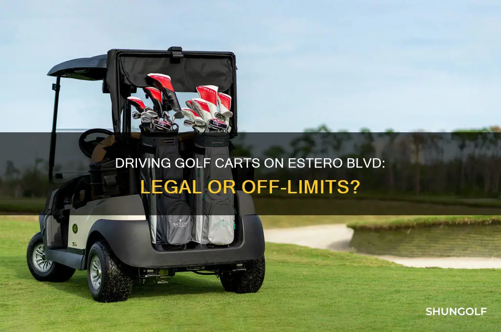 can you drive a golf cart down estero blvd