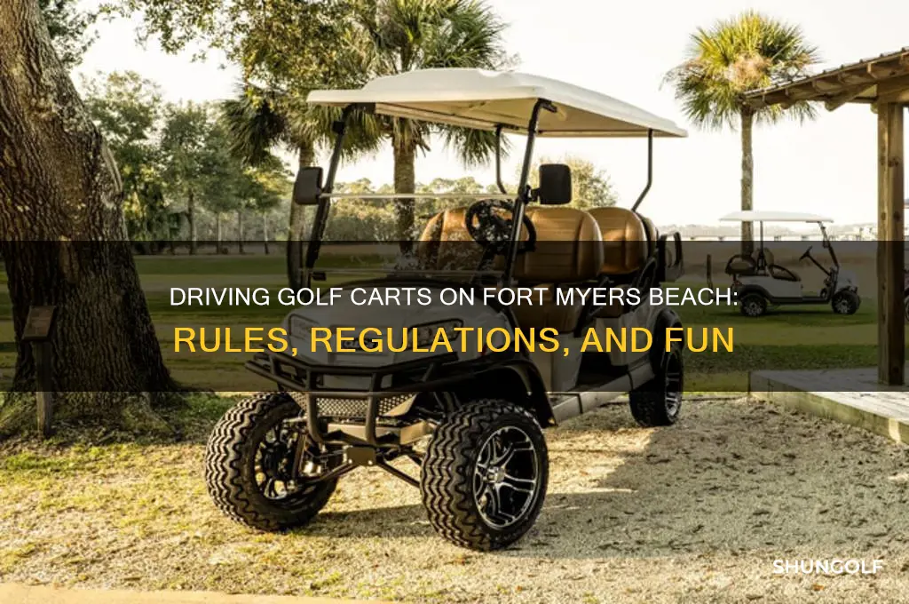 can you drive a golf cart down fort myer beach