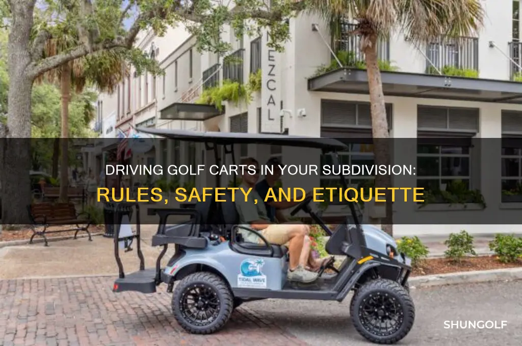 can you drive a golf cart in a subdivision