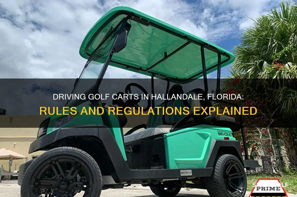 can you drive a golf cart in hallandale florida