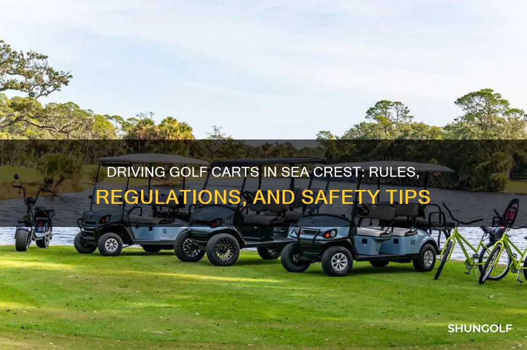 can you drive a golf cart in sea crest
