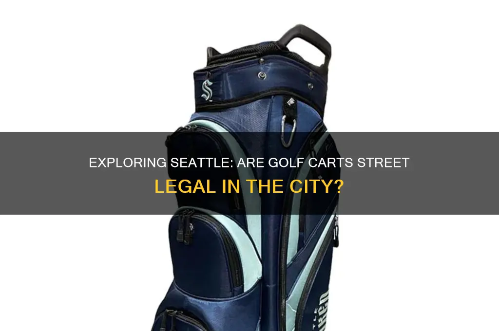 can you drive a golf cart in seattle