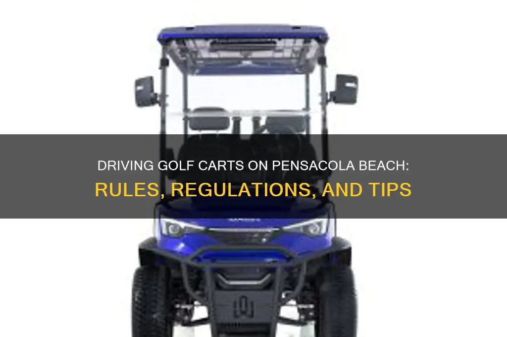 can you drive a golf cart on pensacola beach