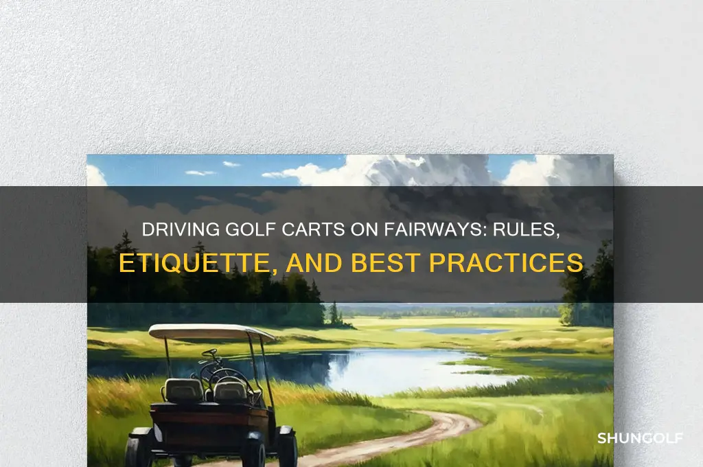 can you drive a golf cart on the fairway