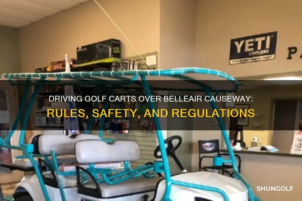can you drive a golf cart over belleair causeway