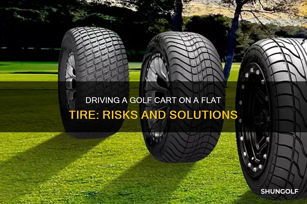 can you drive golf cart on flat tire