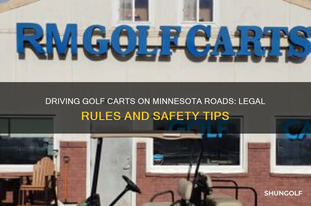 can you drive golf cart on road mn