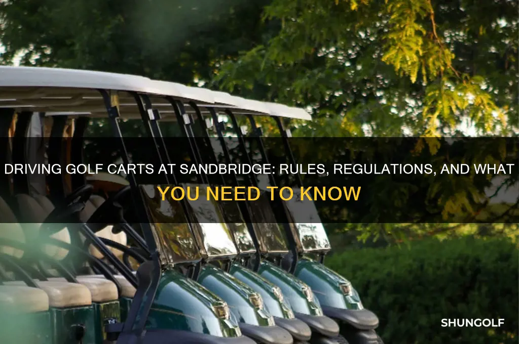 can you drive golf carts at snadbrige