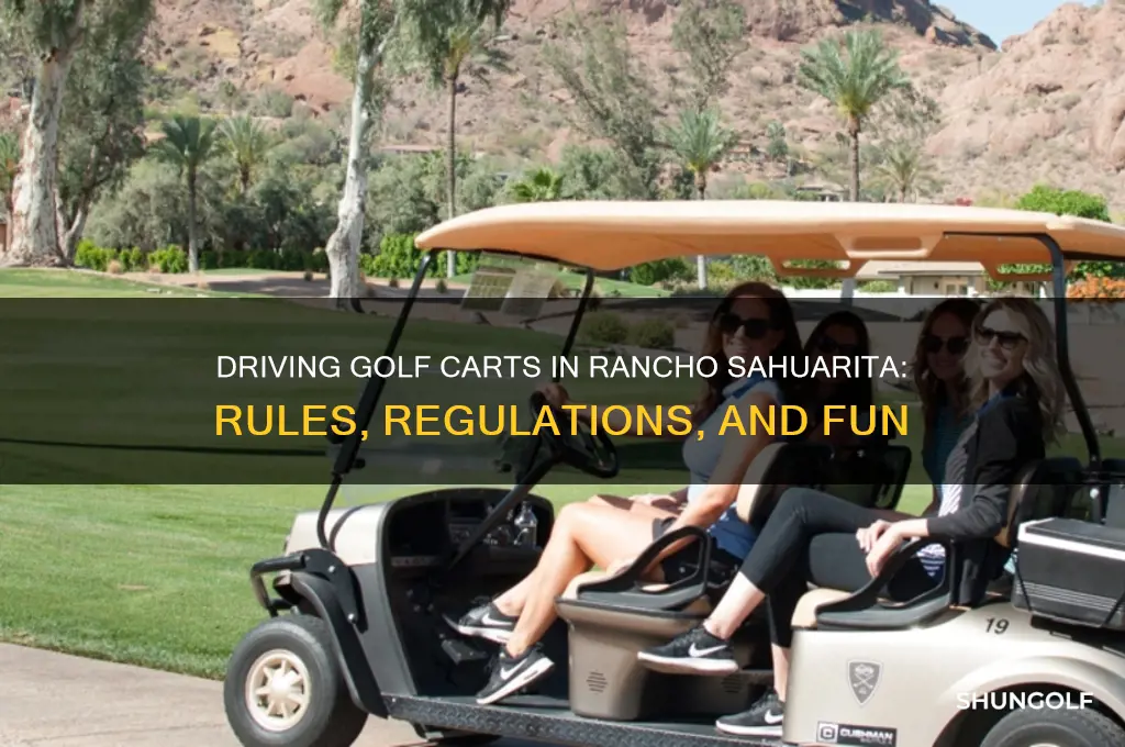 can you drive golf carts in rancho sahuarita