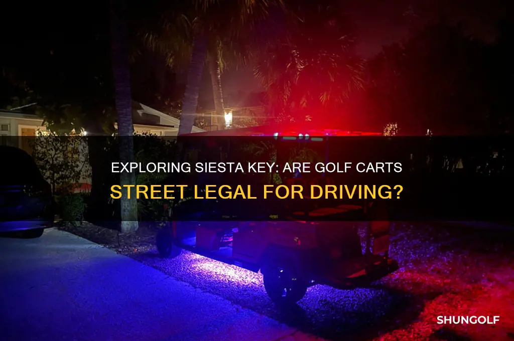 can you drive golf carts in siesta key