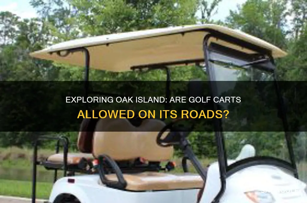can you drive golf carts on oak island