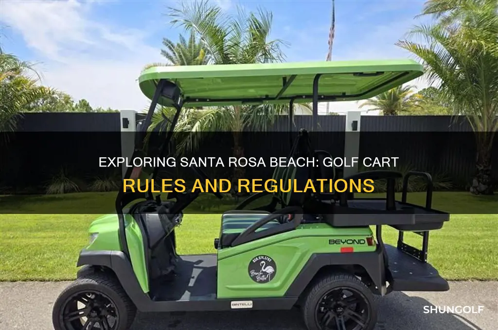 can you drive golf carts on santa rosa beach