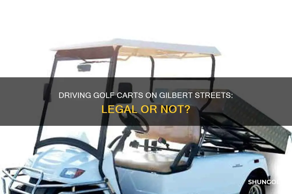 can you drive golf carts on the streets in gilbert