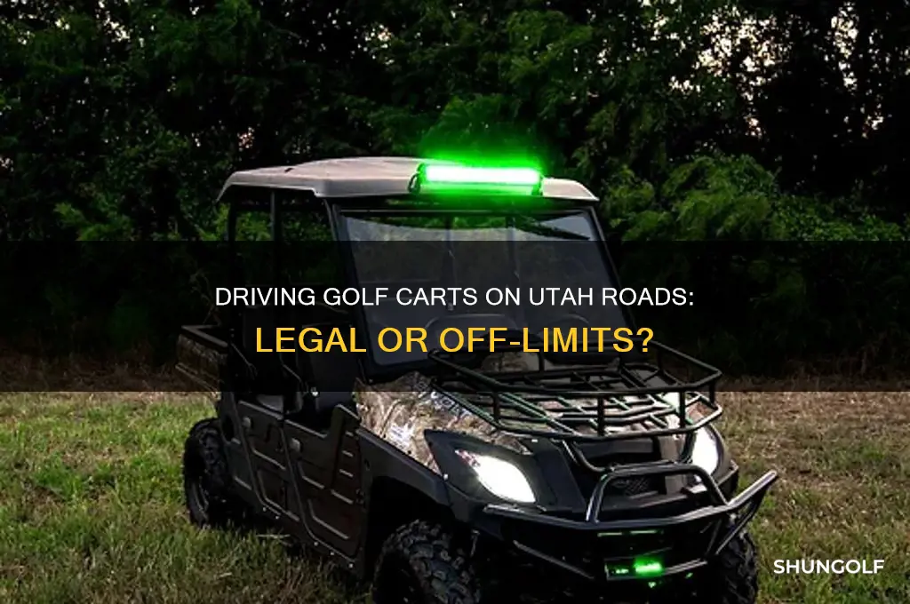 can you drive golf carts on utah roads