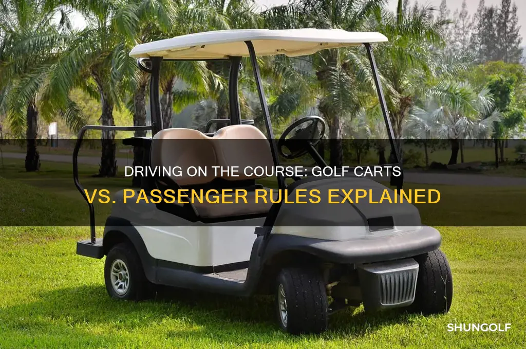 can you drive someone on course but not golf