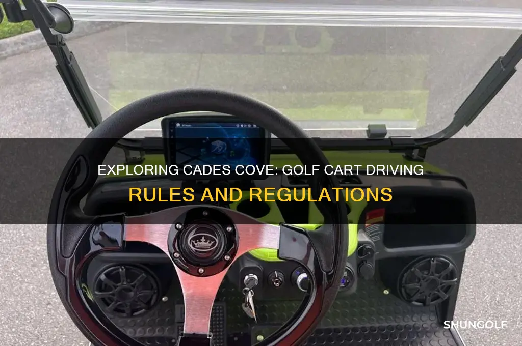 can you drive through cades cove in a golf cart