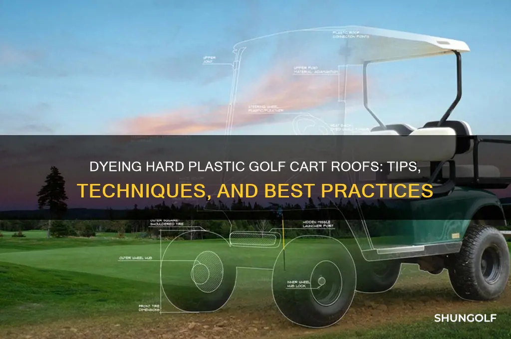 can you dye hard plastic golf cart roof
