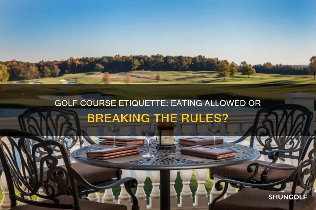 can you eat on a golf course