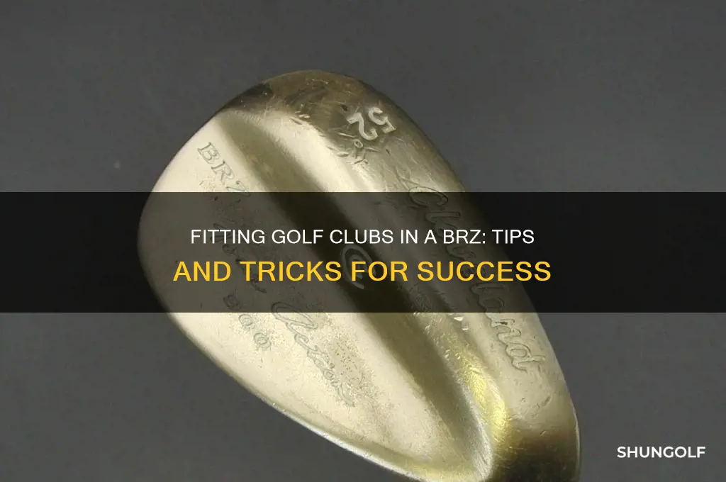 can you fit golf clubs in a brz
