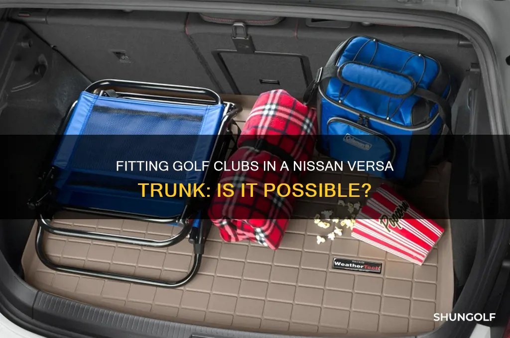 can you fit golf clubs in trunk of nissan versa