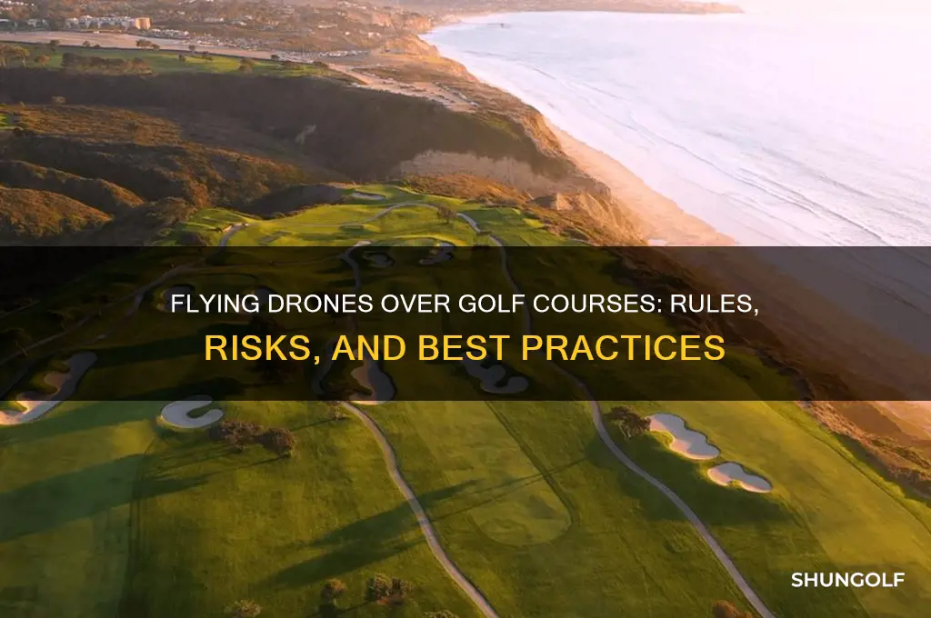 can you fly a drone over a golf course