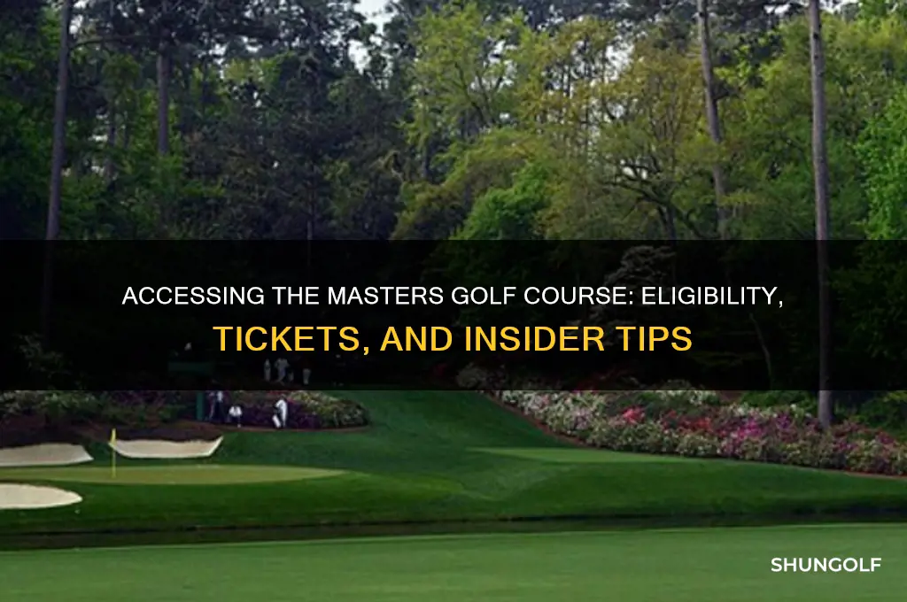 can you get in the master golf course