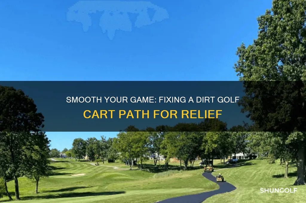 can you get relief from a dirt golf cart path