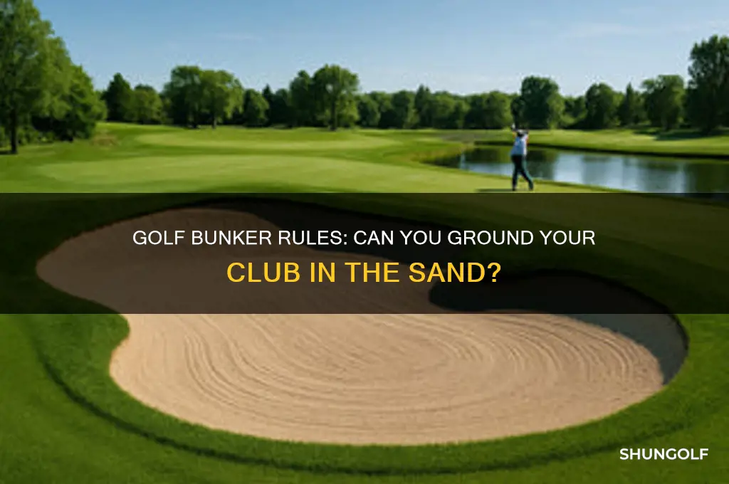 can you ground your club in a bunker in golf