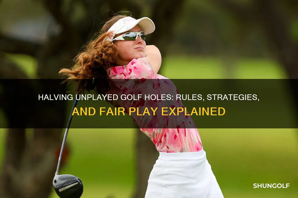 can you halve holes not played in golf