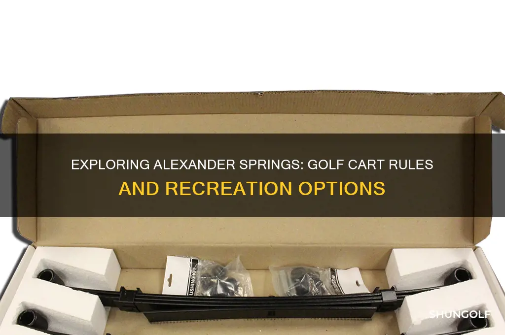 can you have a golf cart at alexander springs
