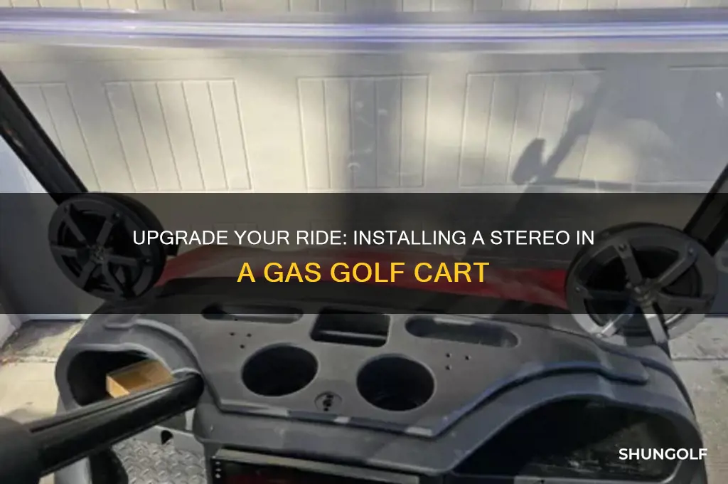 can you install a stereo in a gas golf cart