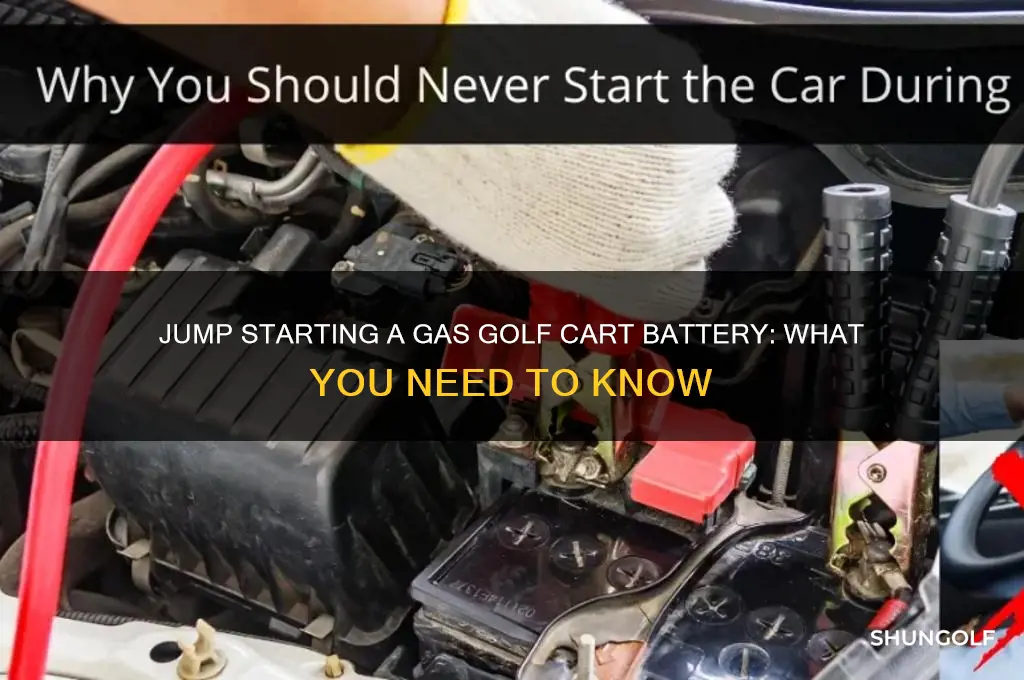 can you jump start a gas golf cart battery