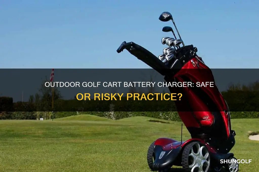 can you leave a golf cart battery charger outside