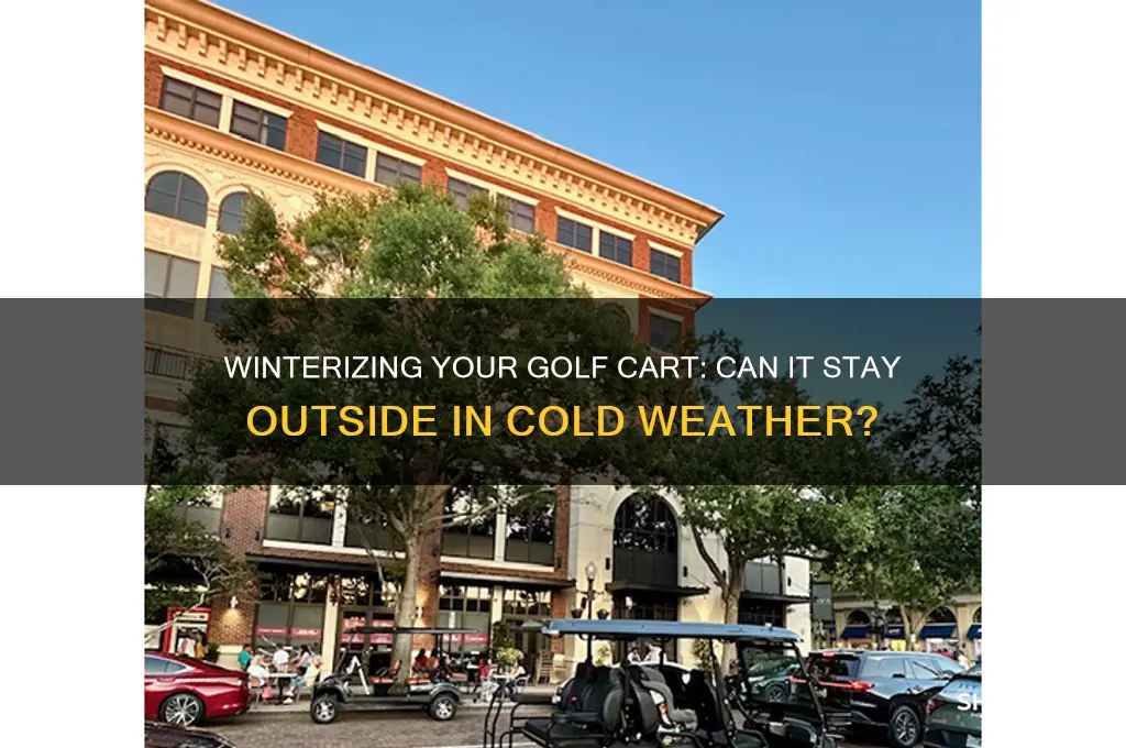 can you leave a golf cart outside in the winter
