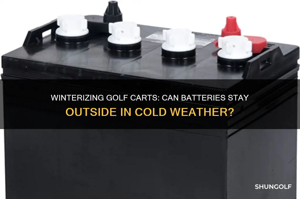 can you leave golf cart batteries outside in winter