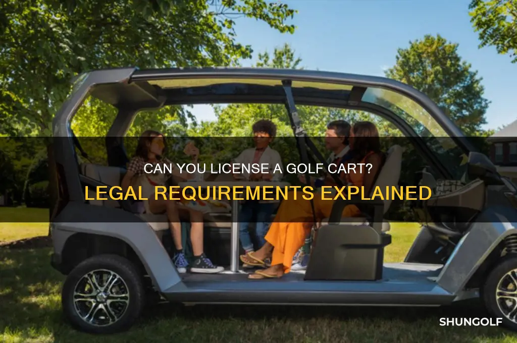 can you license a golf cart