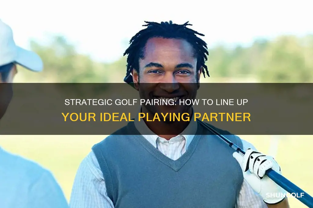 can you line up your playing partner in golf