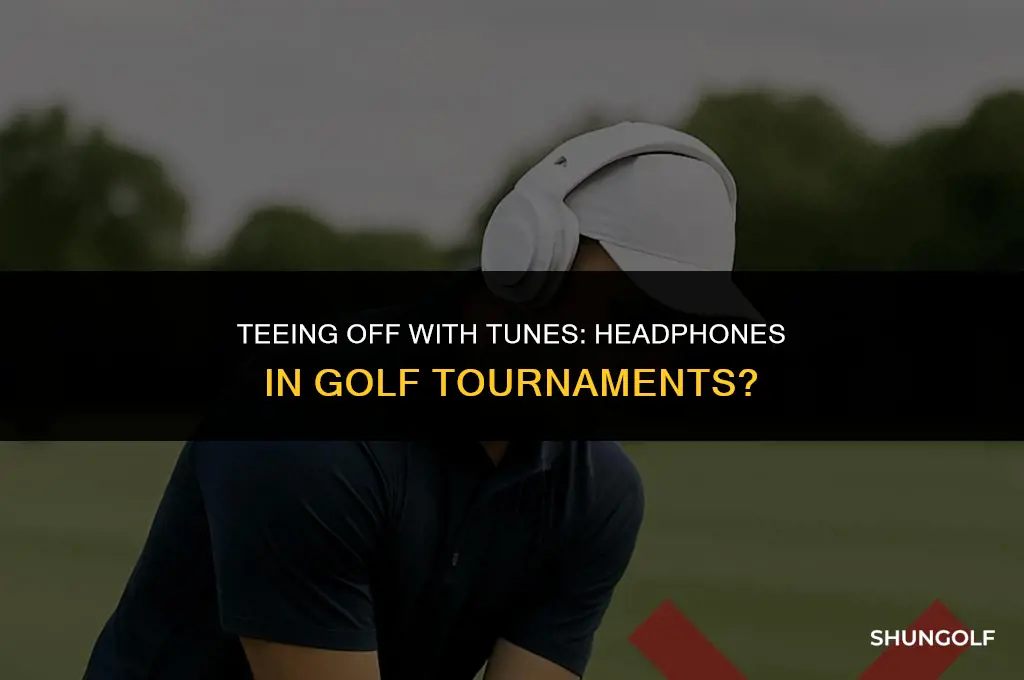 can you listen to headphones during a golf tournament