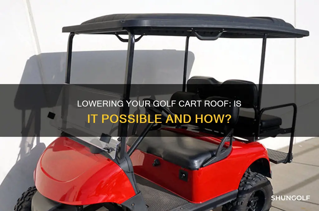 can you lower roof of golf cart