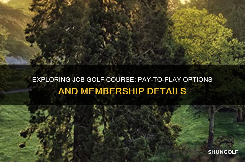 can you pay to play jcb golf course
