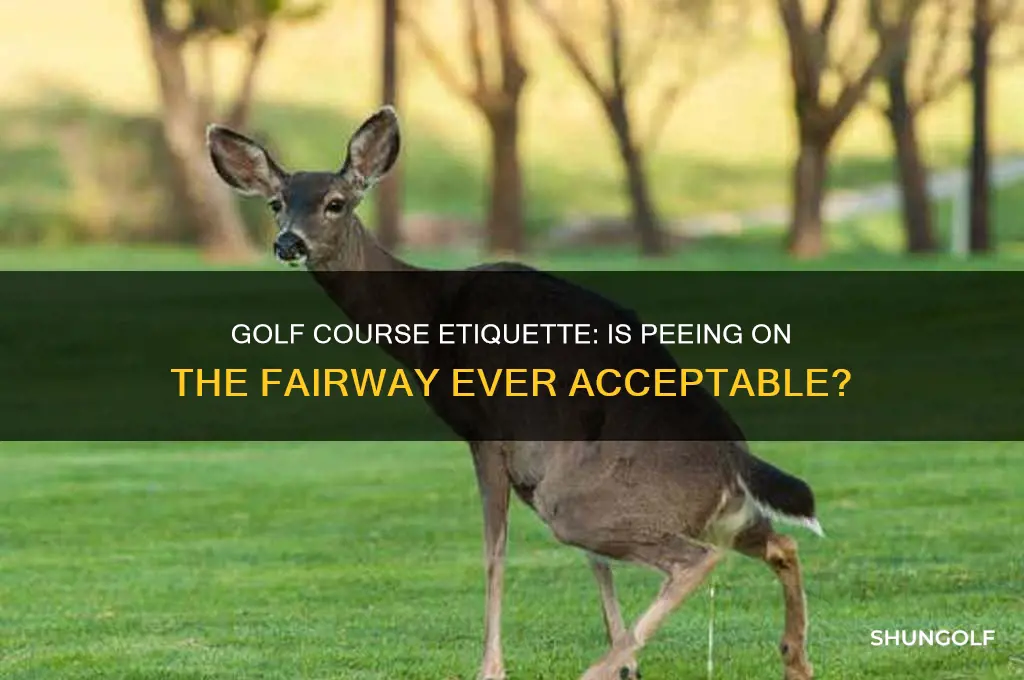 can you pee on a golf course